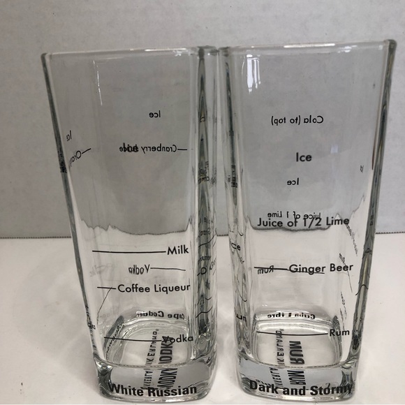 Kikkerland Barware Tumblers Glasses Mixed Drink Vodka Rum Gin Whiskey Lot of 4 - Picture 2 of 7